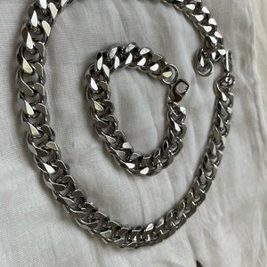 Chunky bracelet + necklace
